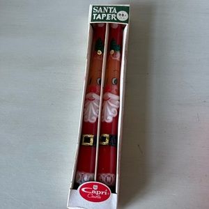 Vintage Santa Claus face  taper candles by Capri new in package